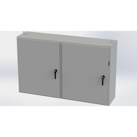 Saginaw Control & Engineering 3 Point Latch with Coinproof/Padlock Handle Electrical Enclosures, 48 in H, 18 in D, 77-3/4 in W SCE-48X2D7818